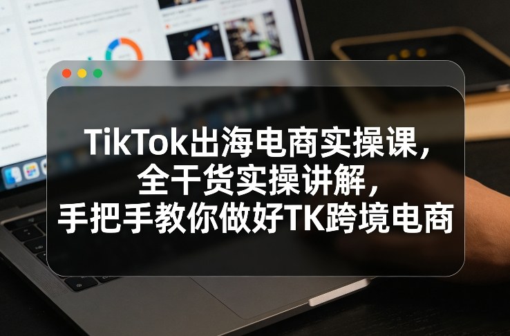 TikTok出海电商实操课，全干货实操讲解，手把手教你做好TK跨境电商-创领云聚