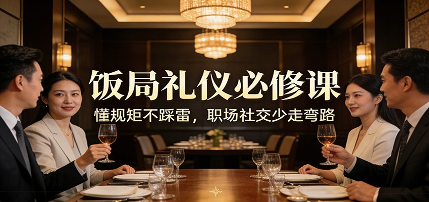 公众号收费文章：《饭局礼仪必修课：懂规矩不踩雷，职场社交少走弯路》-创领云聚