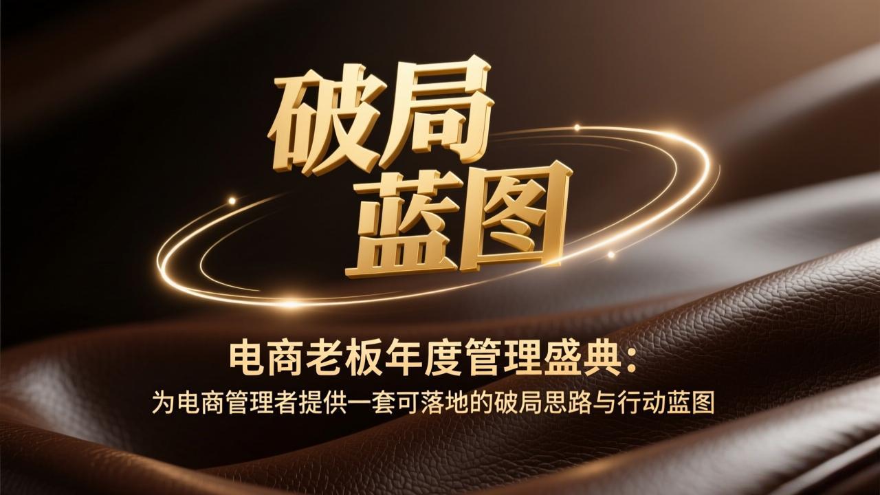 电商老板年度管理盛典：为电商管理者提供一套可落地的破局思路与行动蓝图-创领云聚