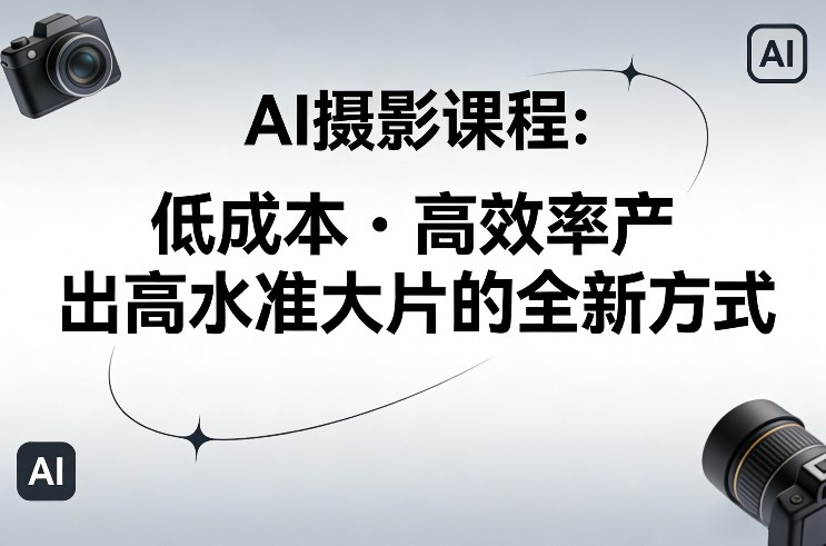 AI摄影课程，低成本高效率产出高水准大片的全新方式-创领云聚