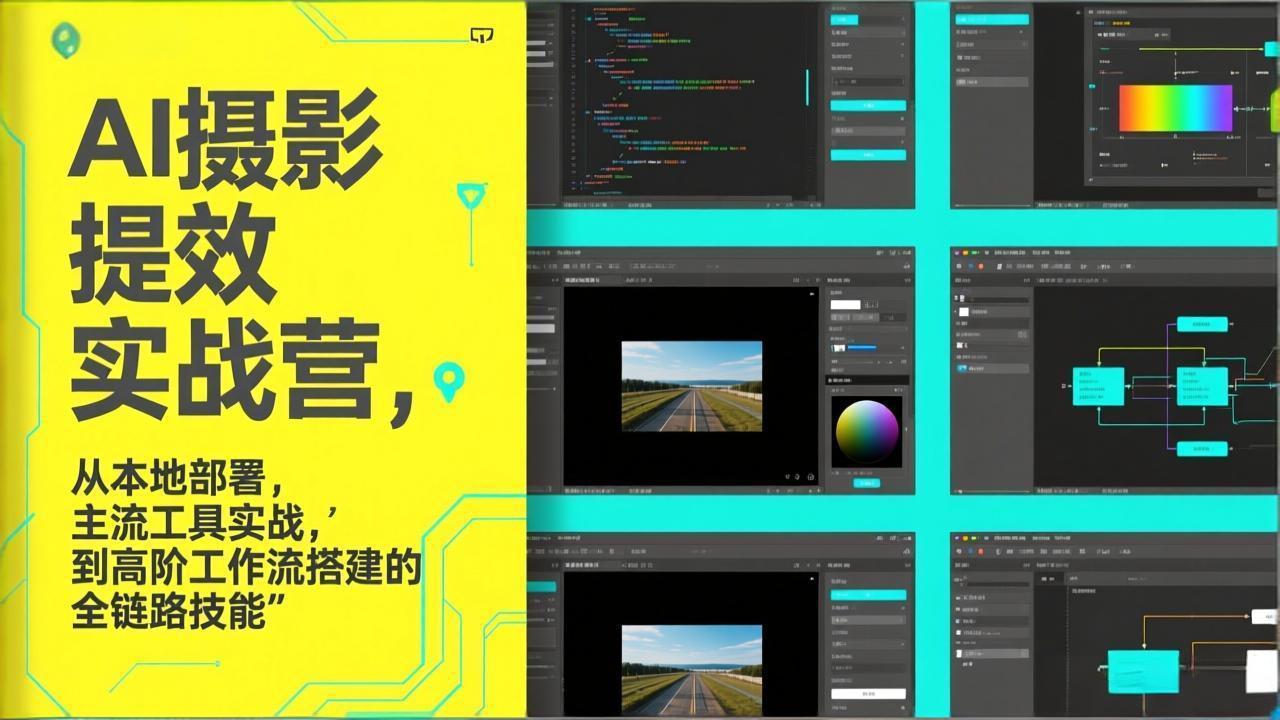 AI+摄影提效实战营，从本地部署，主流工具实战，到高阶工作流搭建的全链路技能-创领云聚