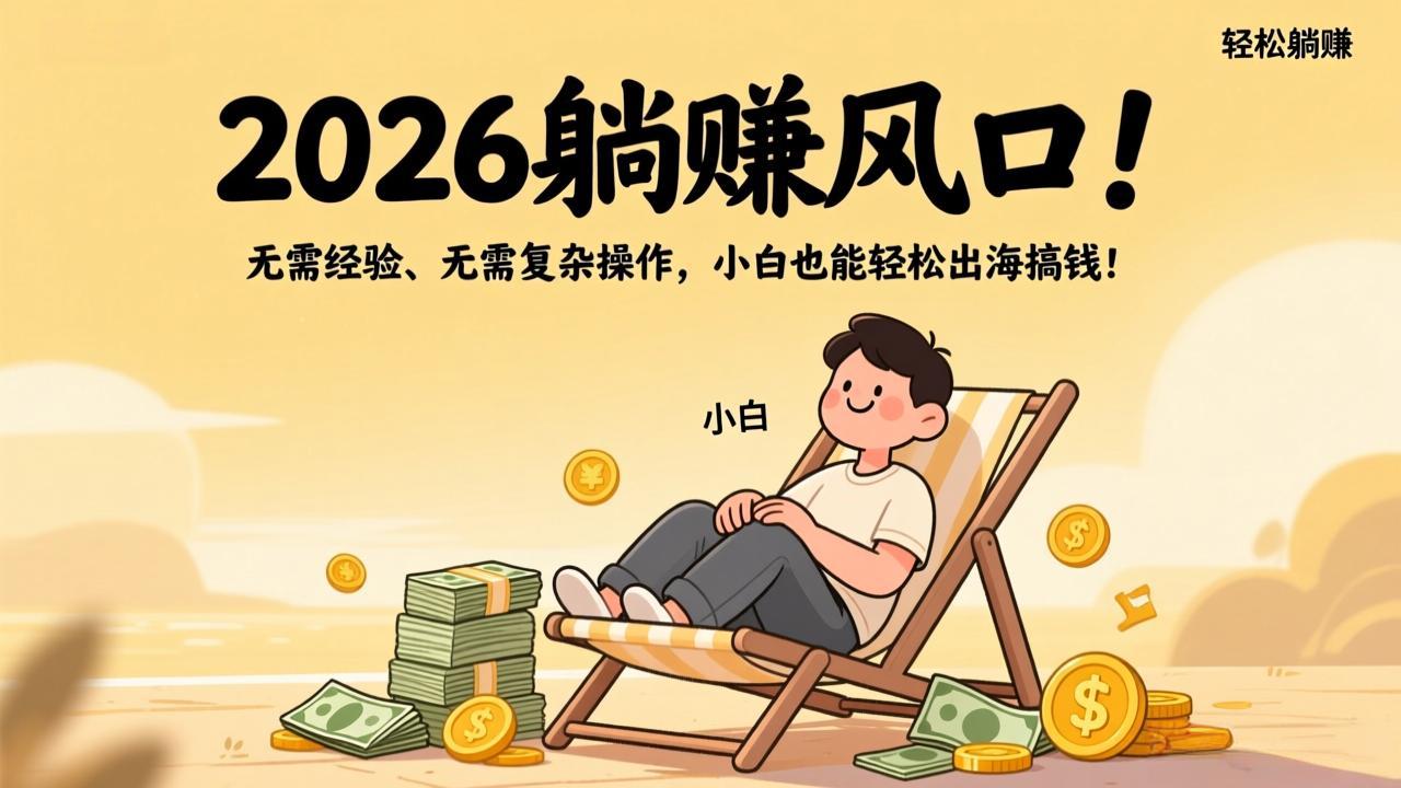 2026躺赚风口！无需经验、无需复杂操作，小白也能轻松出海搞钱！-创领云聚