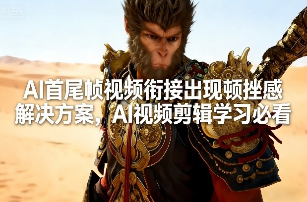 AI首尾帧视频衔接出现顿挫感解决方案，AI视频剪辑学习必看-创领云聚