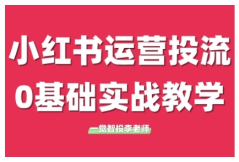 小红书运营投流，小红书广告投放从0到1的实战课，学完即可开始投放(更新26年)-创领云聚