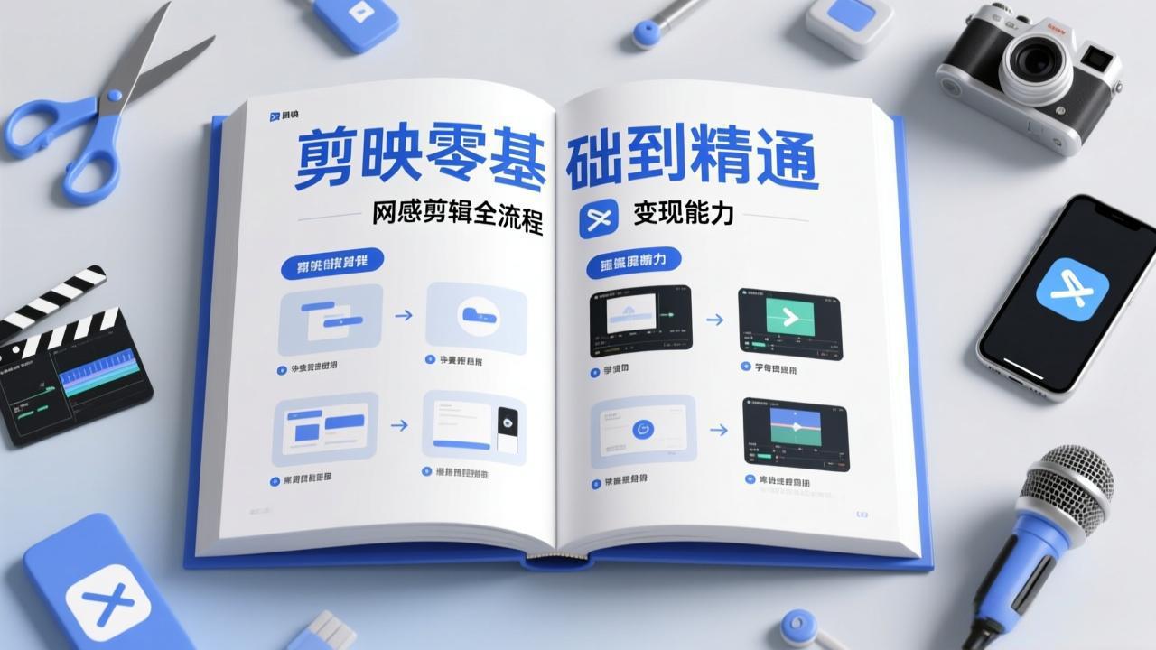 剪映零基础也能快速上手，从入门到精通掌握网感剪辑全流程，掌握能直接变现的剪辑能力-创领云聚