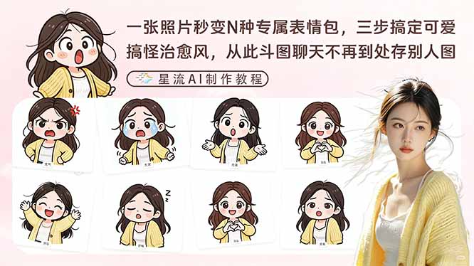 一张照片秒变N种专属表情包，三步搞定可爱搞怪治愈风，从此斗图聊天不再到处存别人图-创领云聚