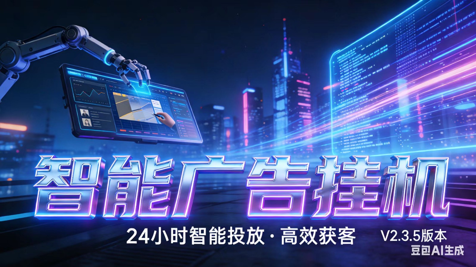 AI 广告云挂机 · 全域流量变现平台-创领云聚