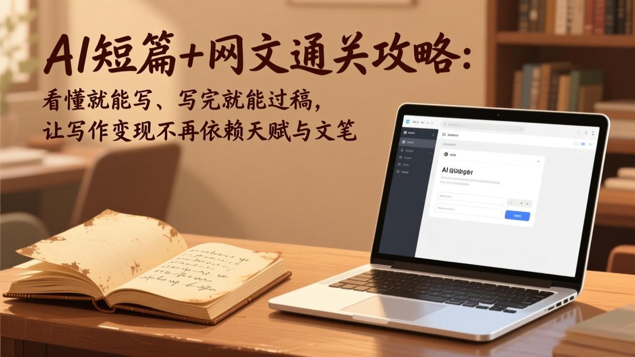 AI短篇+网文通关攻略：看懂就能写、写完就能过稿，让写作变现不再依赖天赋与文笔-创领云聚