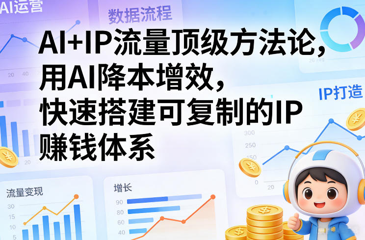 AI+IP流量顶级方法论，用AI降本增效，快速搭建可复制的IP賺钱体系-创领云聚