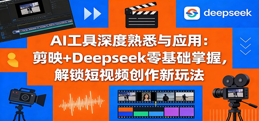 AI工具深度熟悉与应用：剪映+Deepseek零基础掌握，解锁短视频创作新玩法-创领云聚