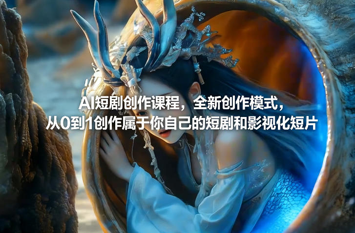 AI短剧创作课程，全新创作模式，从0到1创作属于你自己的短剧和影视化短片-创领云聚