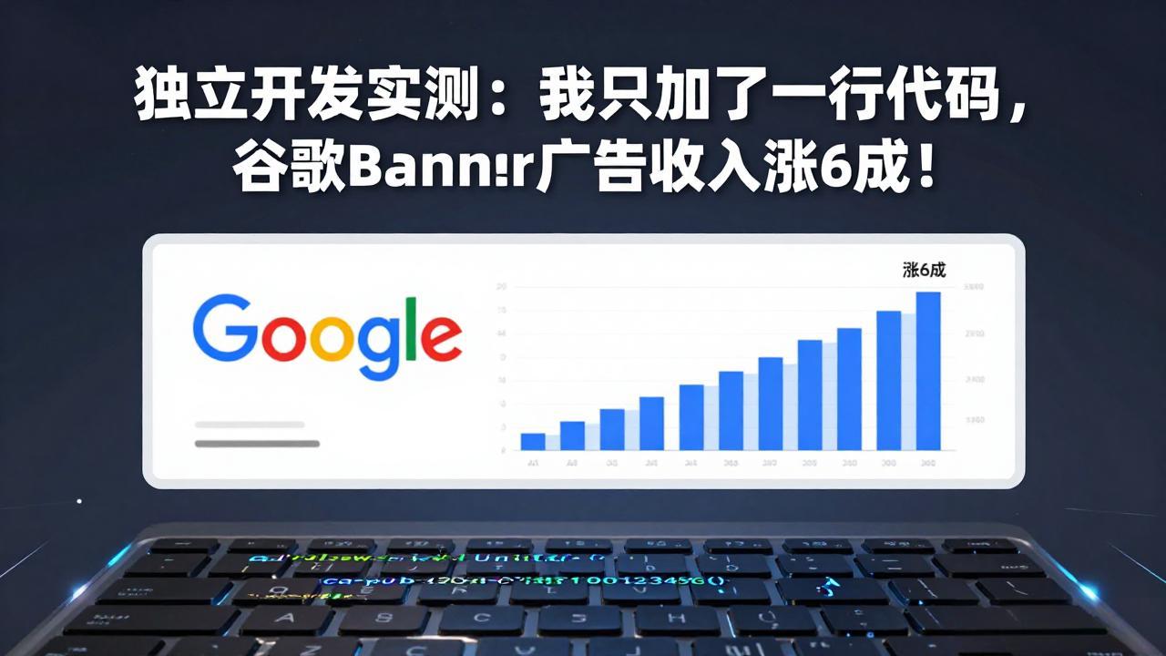 付费文章：独立开发实测：我只加了一行代码，谷歌Banner广告收入涨6成！-创领云聚
