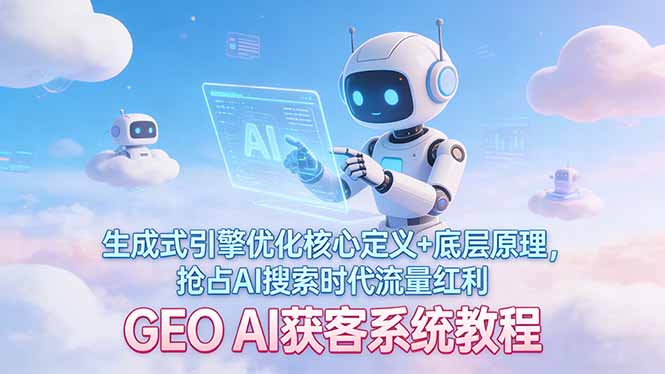 GEO AI获客系统教程：生成式引擎优化核心定义+底层原理，抢占AI搜索时代流量红利-创领云聚
