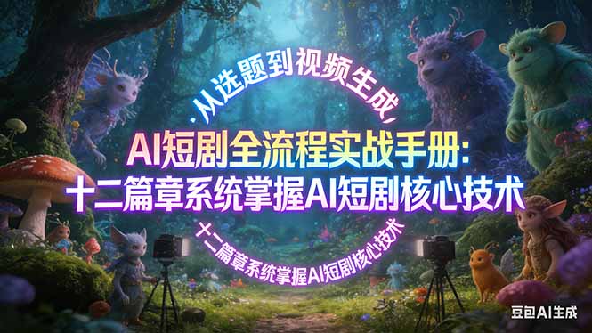 AI 短剧全流程实战手册：从选题到视频生成，十二篇章系统掌握 AI 短剧核心技术-创领云聚