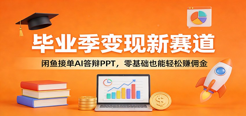 毕业季变现新赛道：闲鱼接单AI答辩PPT，零基础也能轻松赚佣金-创领云聚