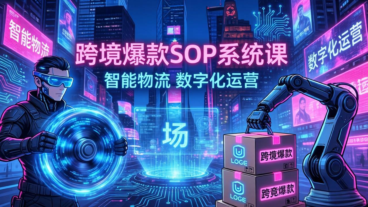 跨境爆款SOP系统课，“内容飞轮+精准投放+AI自动化”为核心，拆解“人×货×场”黄金公式-创领云聚