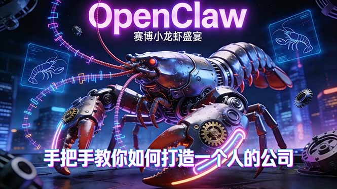 OpenClaw，小龙虾-从产品到爆款的成长之路，手把手教你如何打造一个人的公司-创领云聚