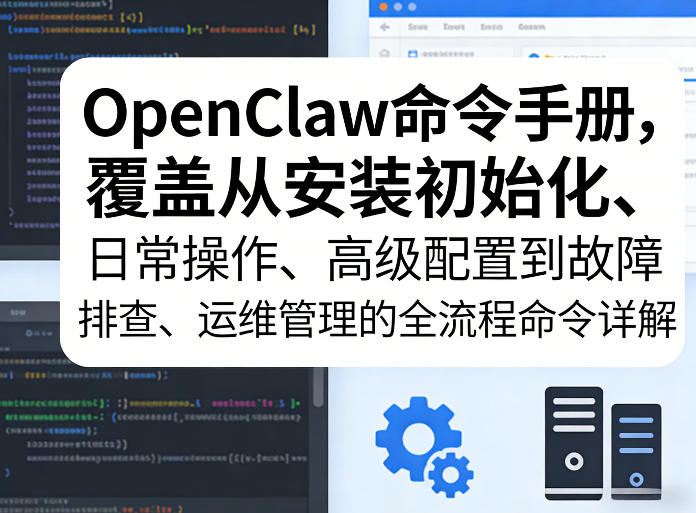 OpenClaw命令手册，覆盖从安装初始化、日常操作、高级配置到故障排查、运维管理的全流程命令详解-创领云聚