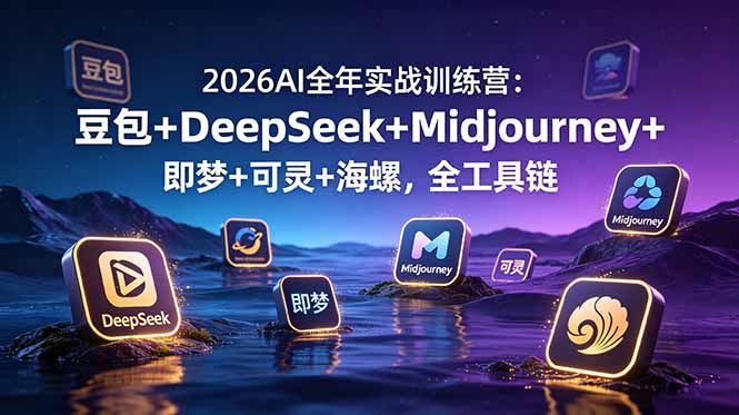 2026AI全年实战训练营：豆包+DeepSeek+Midjourney+即梦+可灵+海螺，全工具链-智享云联
