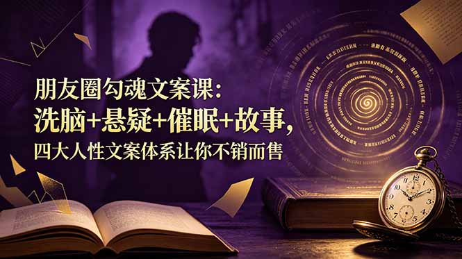 朋友圈勾魂文案课：洗脑+悬疑+催眠+故事，四大人性文案体系让你不销而售-智享云联