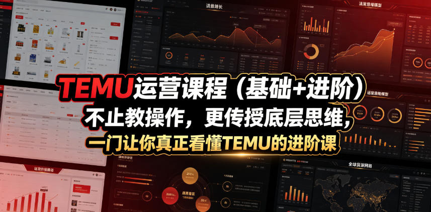 TEMU运营课程(基础+进阶)，不止教操作，更传授底层思维，一门让你真正看懂TEMU的进阶课-智享云联