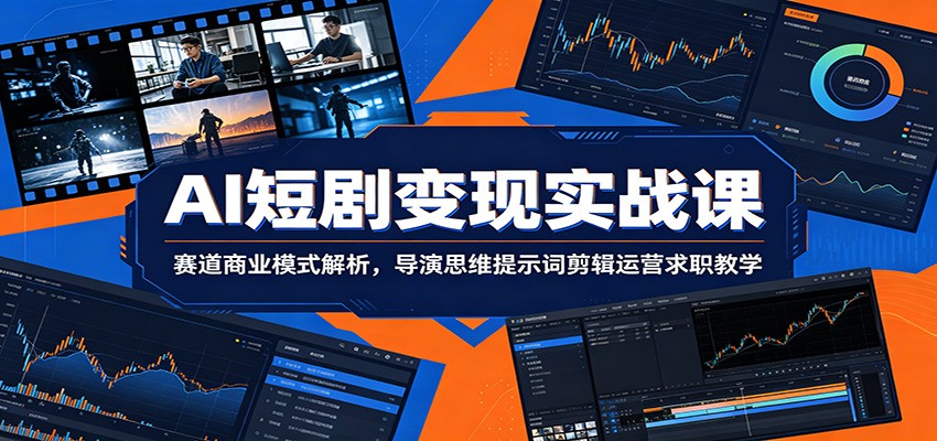 AI短剧变现实战课：赛道商业模式解析，导演思维提示词剪辑运营求职教学-智享云联