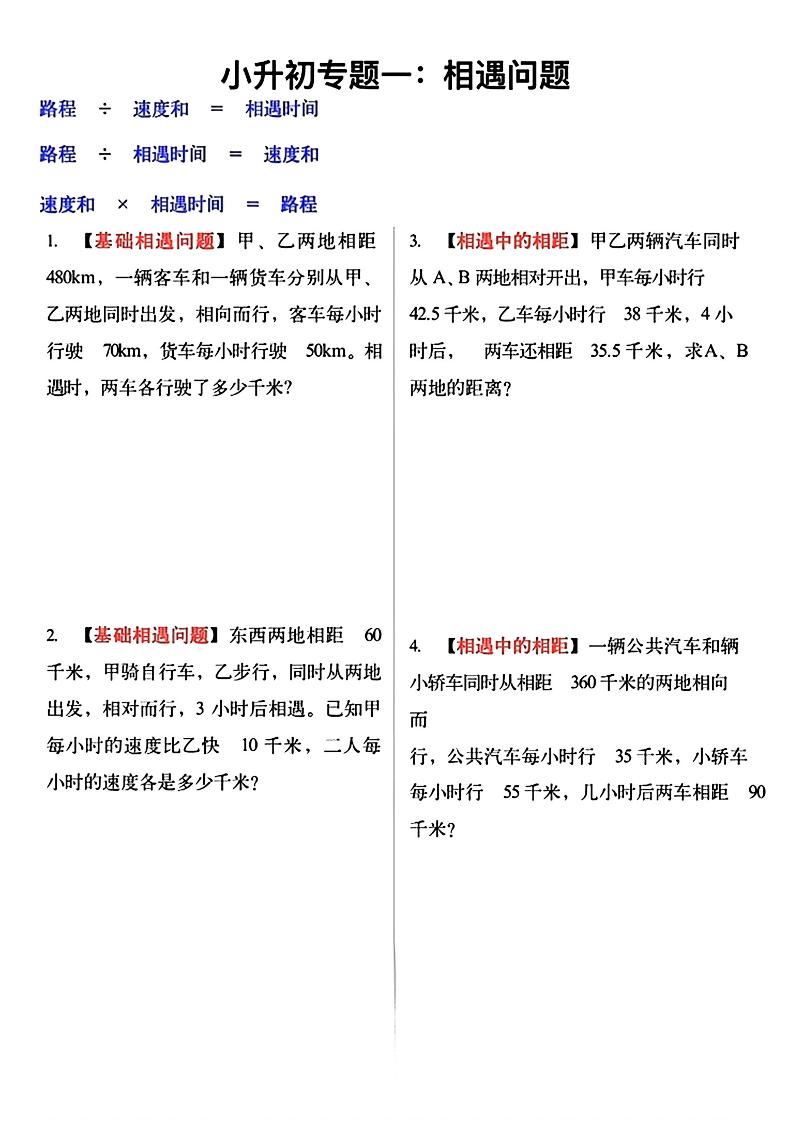 六年级下数学小升初必考应用题12大专题练习-智享云联