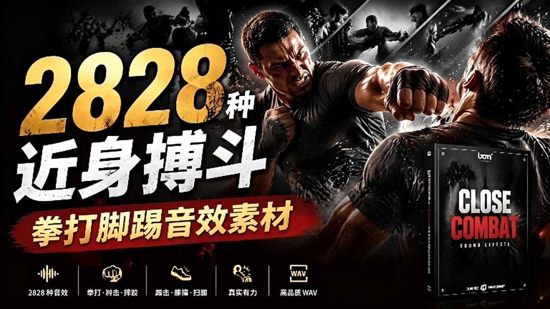 宝藏级别音效！2828种近身搏斗拳打脚踢音效素材，全部中文分类，免解压使用  Close Combat-智享云联