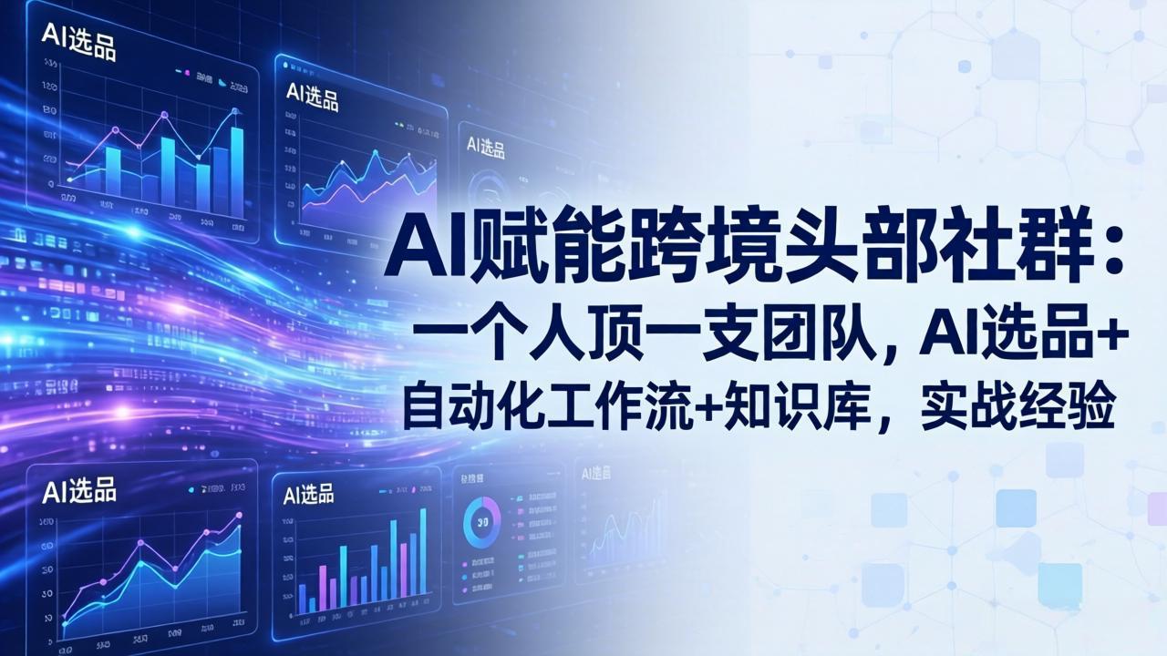 AI赋能跨境头部社群-更新6月：一个人顶一支团队，AI选品+自动化工作流+知识库，实战经验-智享云联