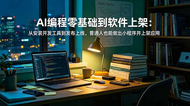 AI编程零基础到软件上架：从安装开发工具到发布上线，普通人也能做出小程序并上架应用商店-智享云联