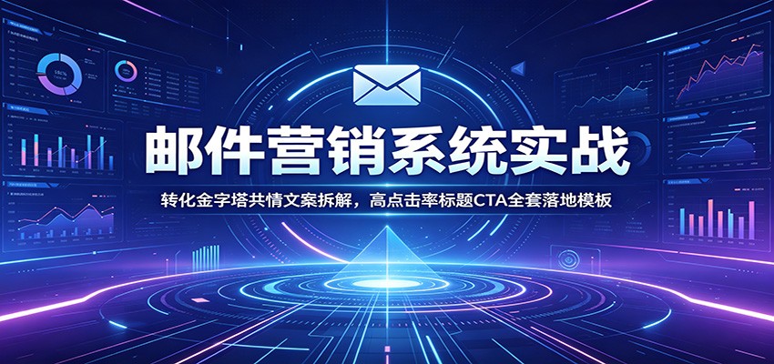 邮件营销系统实战：转化金字塔共情文案拆解，高点击率标题CTA全套落地模板-智享云联