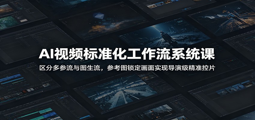AI视频标准化工作流系统课:区分多参流与图生流,参考图锁定画面实现导演级精准控片-智享云联