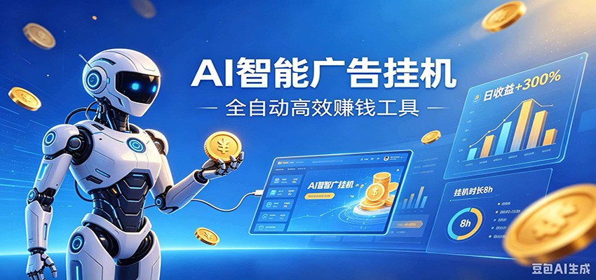 AI智能广告挂机，小白轻松上手，在家自动赚收益-智享云联