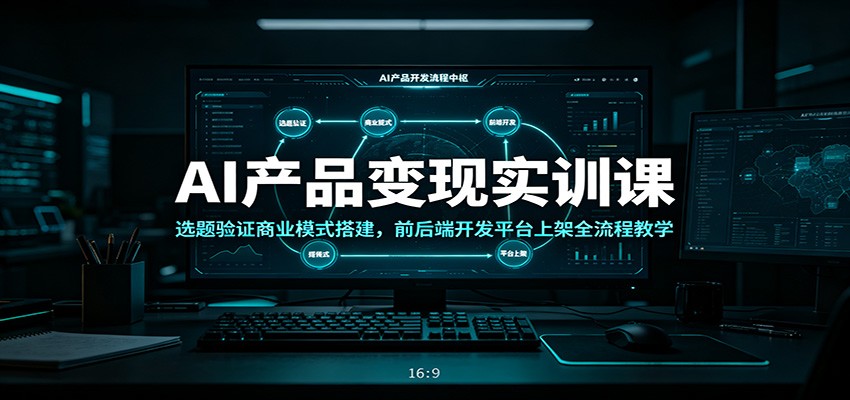 AI产品变现实训课：选题验证商业模式搭建，前后端开发平台上架全流程教学-智享云联