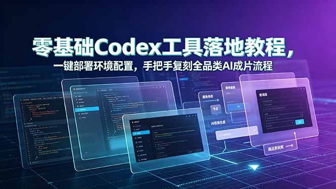 零基础Codex工具落地教程，一键部署环境配置，手把手复刻全品类AI成片流程-智享云联