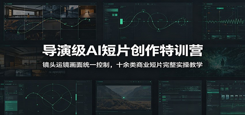 导演级AI短片创作特训营：镜头运镜画面统一控制，十余类商业短片完整实操教学(更新)-智享云联