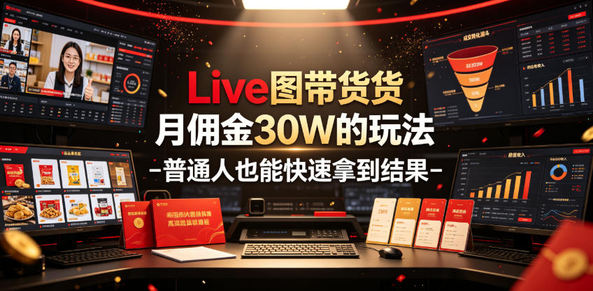 Live图带货月佣金30W的玩法-普通人也能快速拿到结果-智享云联