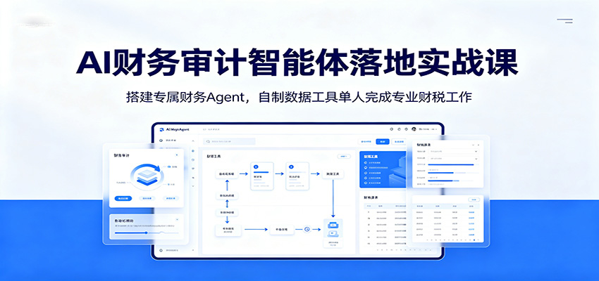AI财务审计智能体落地实战课：搭建专属财务Agent，自制数据工具单人完成专业财税工作-智享云联