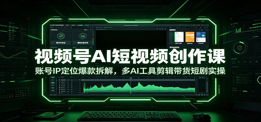 视频号AI短视频创作课：账号IP定位爆款拆解，多AI工具剪辑带货短剧实操-智享云联