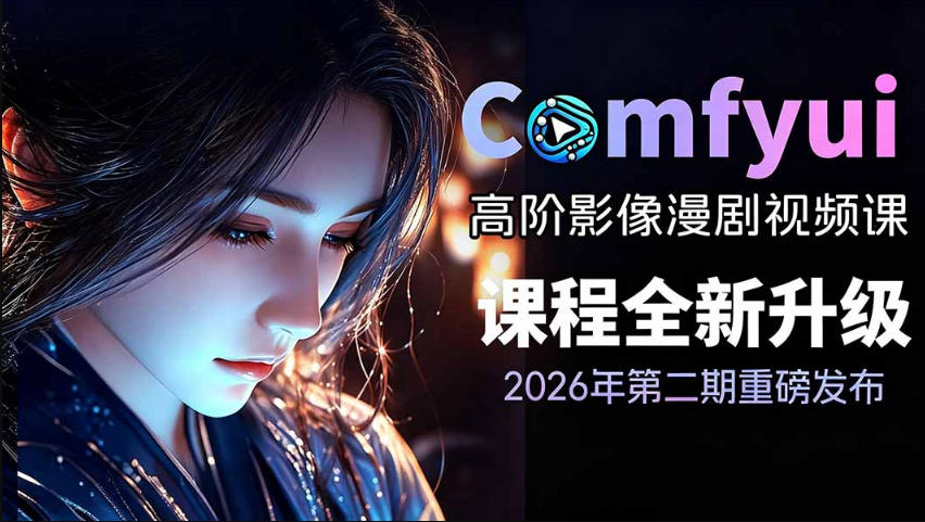 2026新版ComfyUI漫剧动画全流程实战课,0基础入门到进阶全流程动态漫,轻松实现流量变现-智享云联