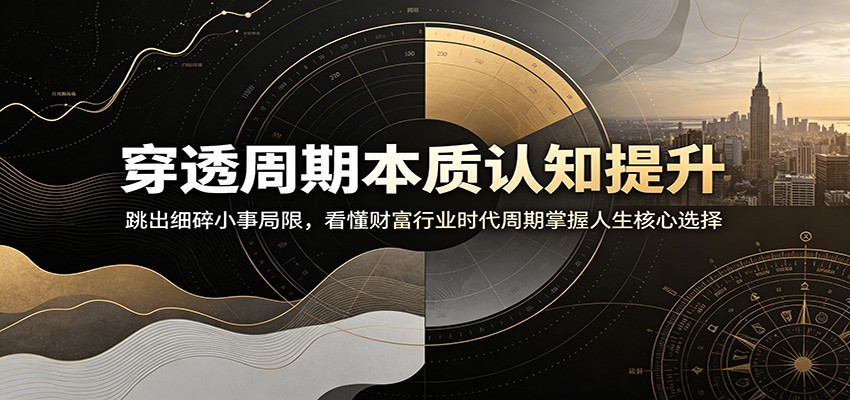穿透周期本质认知提升：跳出细碎小事局限，看懂财富行业时代周期掌握人生核心选择-智享云联