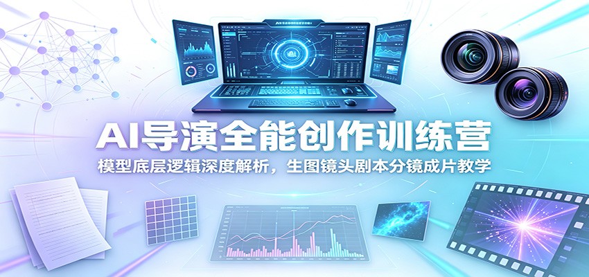 AI导演全能创作训练营：模型底层逻辑深度解析，生图镜头剧本分镜成片教学-智享云联
