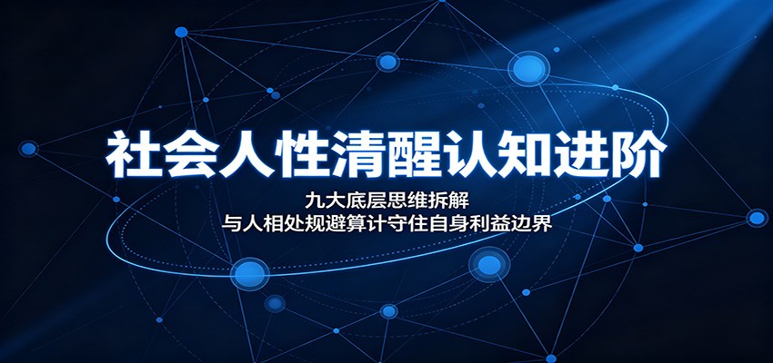 社会人性清醒认知进阶：九大底层思维拆解，与人相处规避算计守住自身利益边界-智享云联