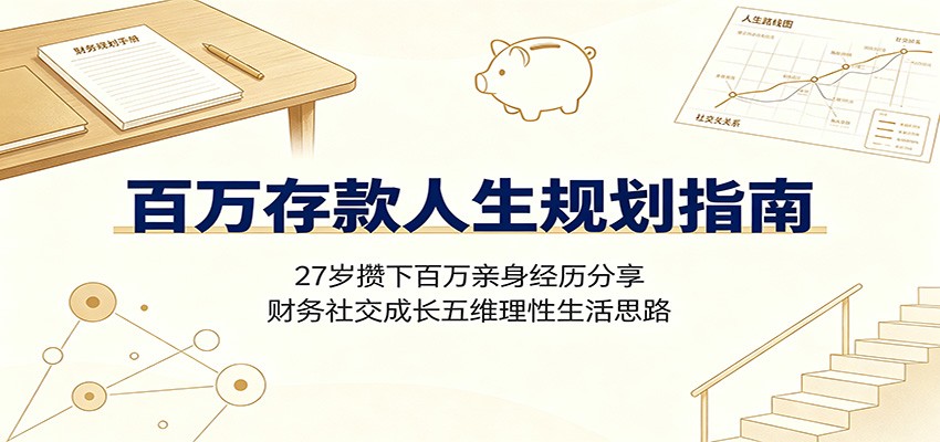 百万存款人生规划指南：27岁攒下百万亲身经历分享，财务社交成长五维理性生活思路-智享云联