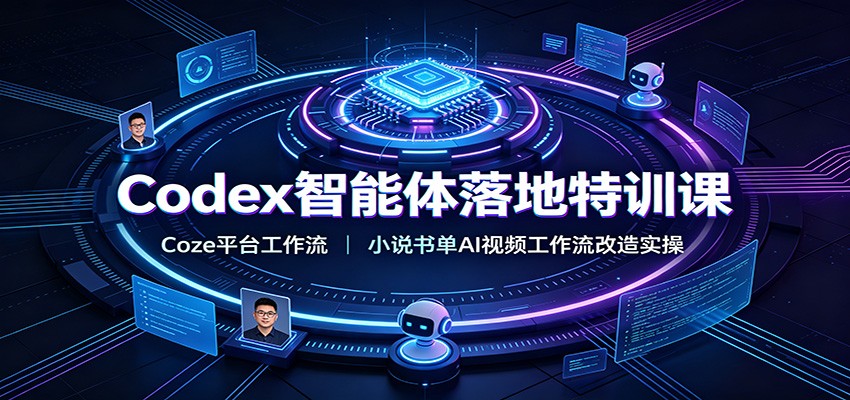 Codex智能体落地特训课：Coze平台工作流，小说书单AI视频工作流改造实操-智享云联