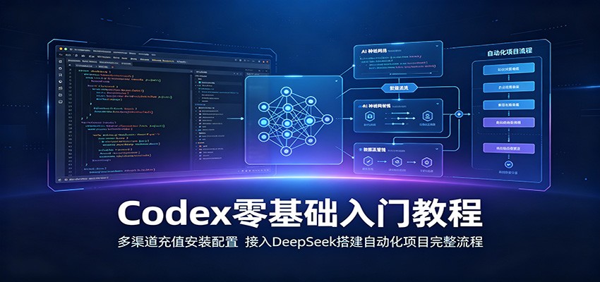 Codex零基础入门教程：多渠道充值安装配置，接入DeepSeek搭建自动化项目完整流程-智享云联