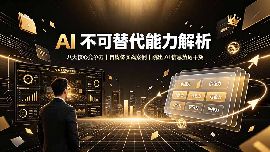 付费文章:AI 不可替代能力解析▸八大核心竞争力|自媒体实战案例|跳出 AI 信息茧房干货-智享云联