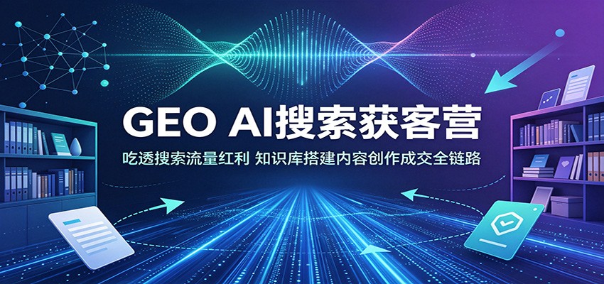 GEO AI搜索获客营:吃透搜索流量红利,知识库搭建内容创作成交全链路-智享云联