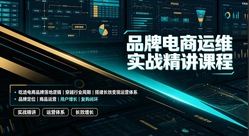 品牌电商运维实战精讲课程｜吃透电商品牌落地逻辑、穿越行业周期、搭建长效变现运营体系-智享云联