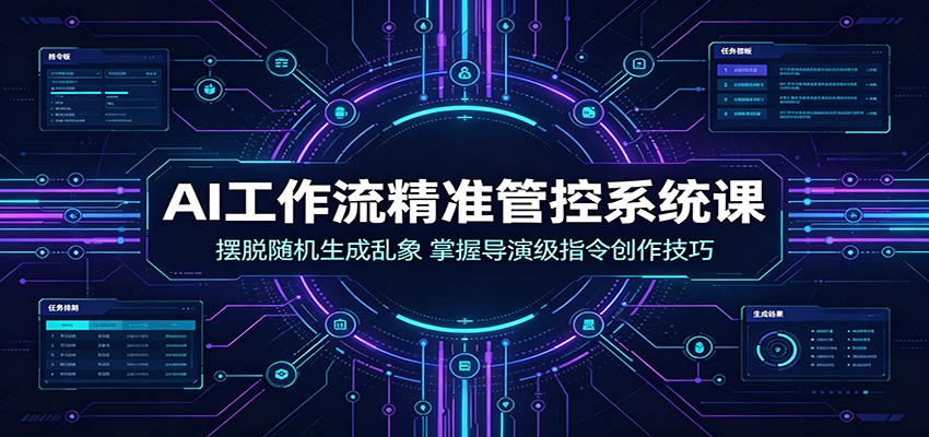 AI工作流精准管控系统课：摆脱随机生成乱象，掌握导演级指令创作技巧-智享云联